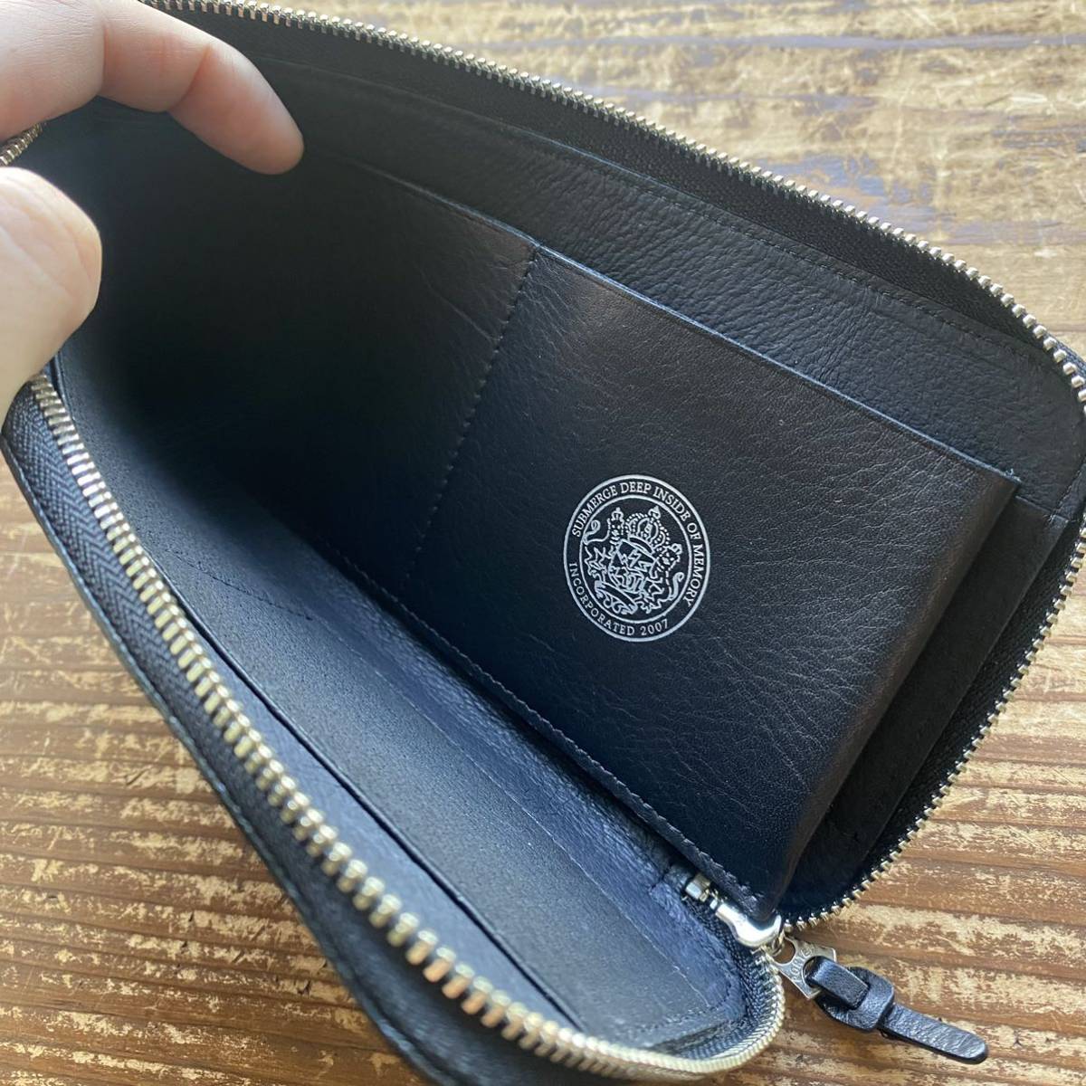 [ rare PORTER leather quilting wallet long wallet wallet chain Porter BEAMS special order Yoshida bag tongue car black black . inserting ]