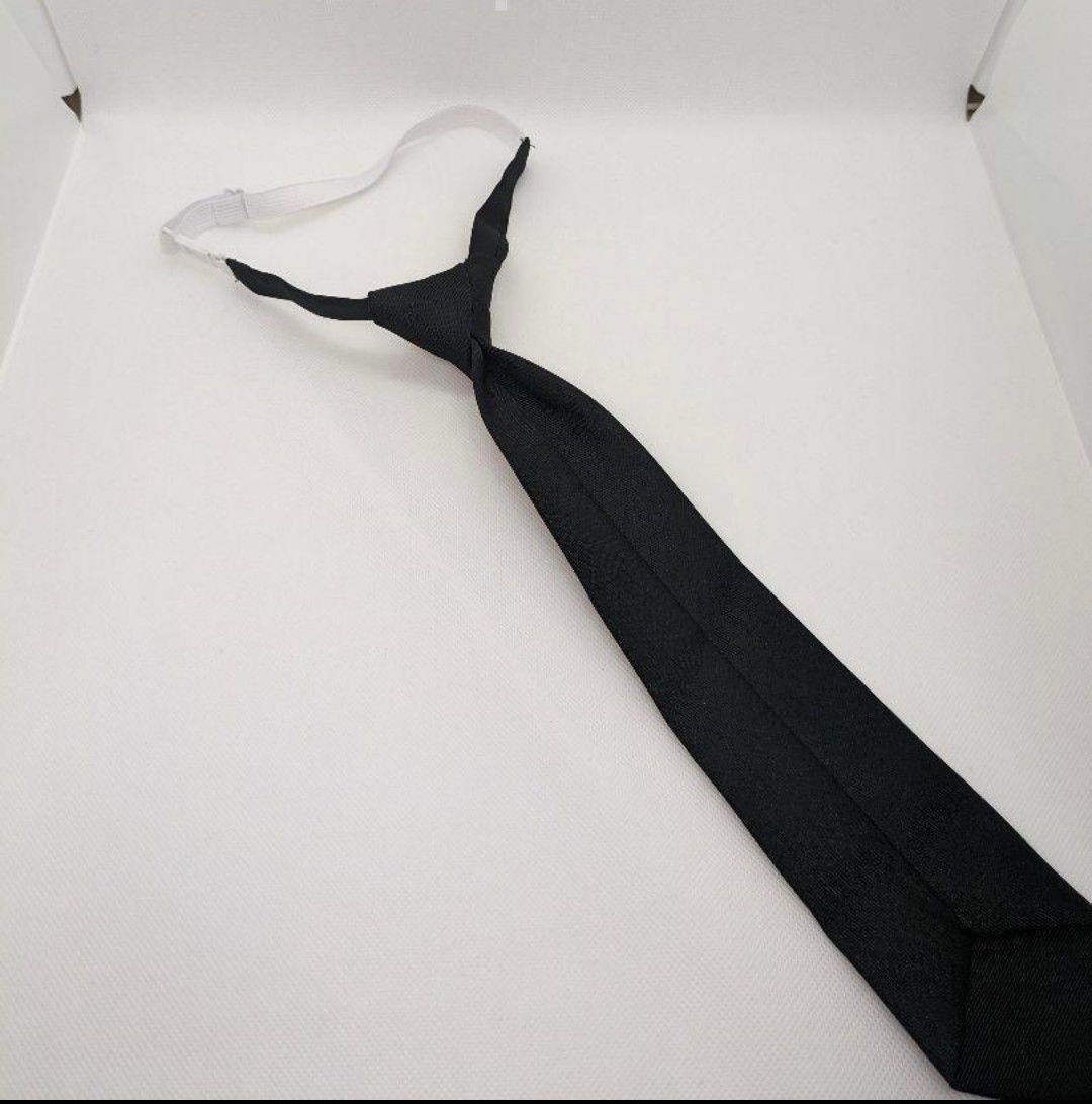 新品 無地 黒 ネクタイ レディース 韓国 制服 調整簡単 片手装着 男女兼用 通販