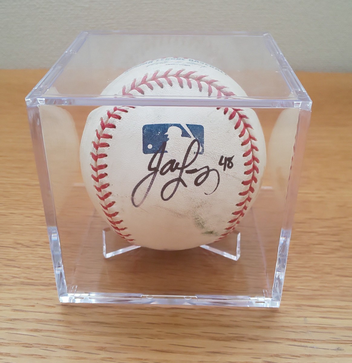 2008年 MLB メジャーリーグ 開幕戦 練習球(練習時 使用済) ハビアーロペス投手 直筆サイン入りボール