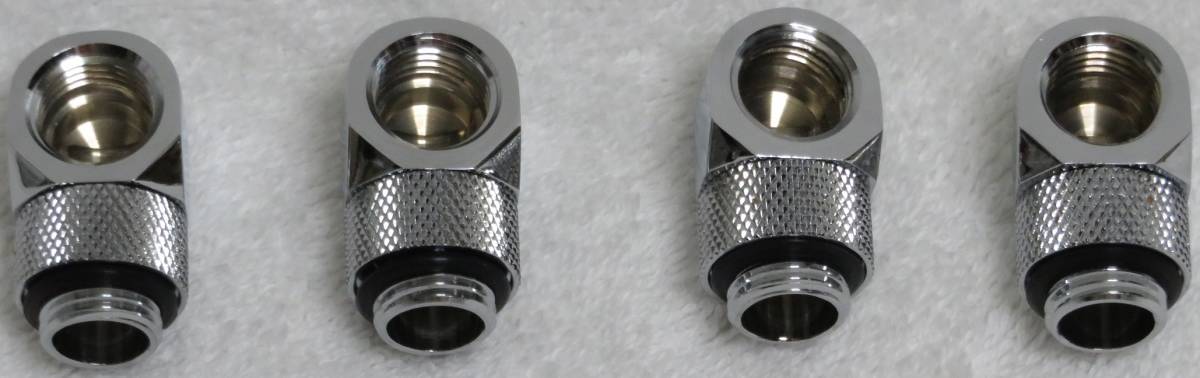 コルセア　CORSAIR Hydro X Series 90° Rotary Adapter Twin Pack - Chrome (CX-9055008-WW) 2箱(4個入り)_④_画像6