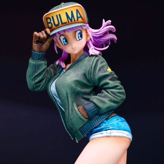 ドラゴンボール ブルマ フィギュア リペイント 瞳修正 MA-1風にカラー変更 ドラゴンボール GLITTER&GLAMOURS-BULMA-Ⅱ DRAGON BALL