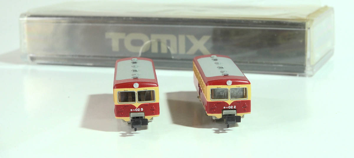 【T24P16】TOMIX「No. 92912 国鉄キハ02形 レールバス（M車・T車）2両セット 限定復刻版」ケース入り 中古Nゲージ ジャンク[F34492]_画像8