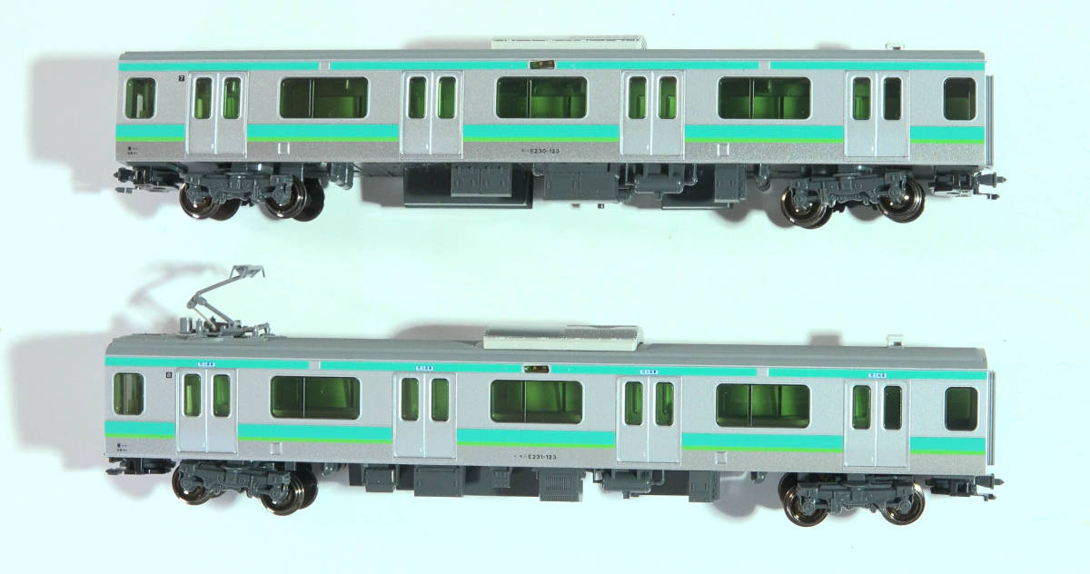【F34412】KATO「モハE230」「モハE231」常磐線　計2両　ケースなし　JR東日本E231系通勤形電車　ジャンク　中古Nゲージ_画像4
