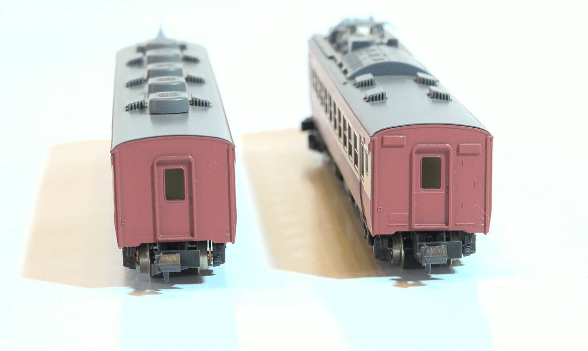 【T24-49】KATO「クモハ457」「モハ456」計2両 ケースなし動力なし 457系急行形電車 中古Nゲージ ジャンク[D01K28]の画像7