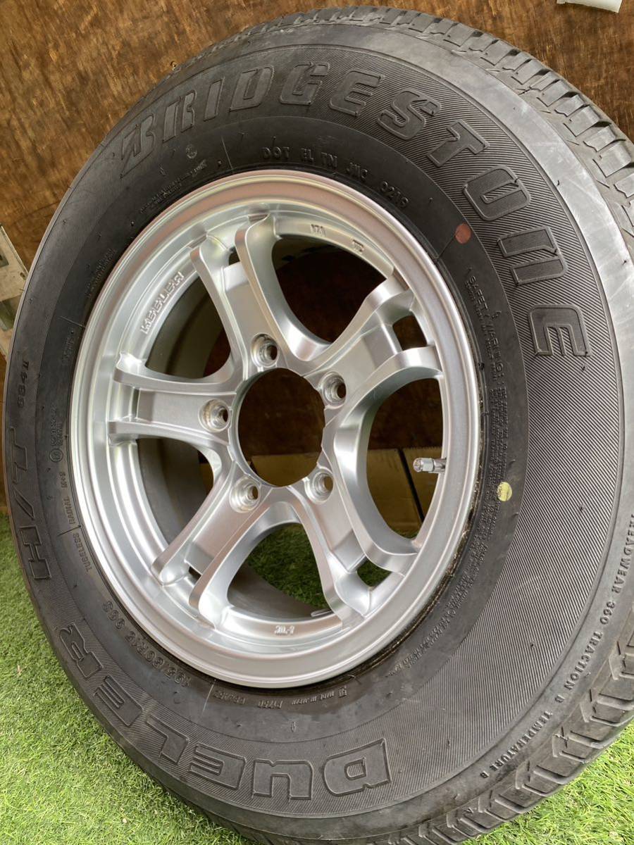 美品 夏用 195/80R15 96S BRIDGESTONE DUELER バリ山4本セット 15x5.5J ET+5 5H PCD139.7 ジムニーシエラ の画像10