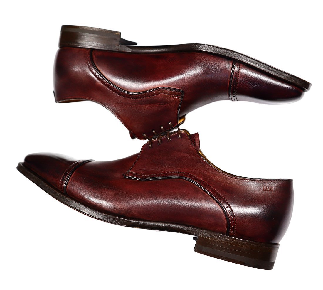  man. color ... dress shoes![ FABI /fabi(.] hand paint because of beautiful wine color. strut chip Dubey leather shoes 6