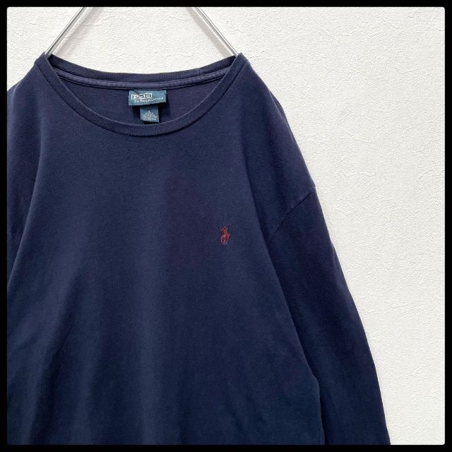 大人気　ポロラルフローレン　刺繍ロゴ　ポニー　ロングスリーブTシャツ　ネイビー　メンズ　US Sサイズ　POLO by RALPH LAUREN