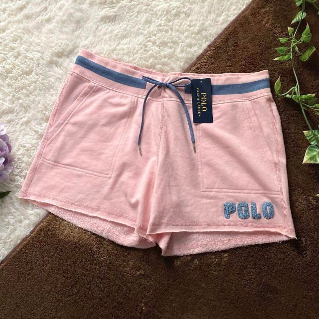  с биркой Polo Ralph Lauren тренировочный шорты розовый cut off US S размер POLO RALPH LAUREN