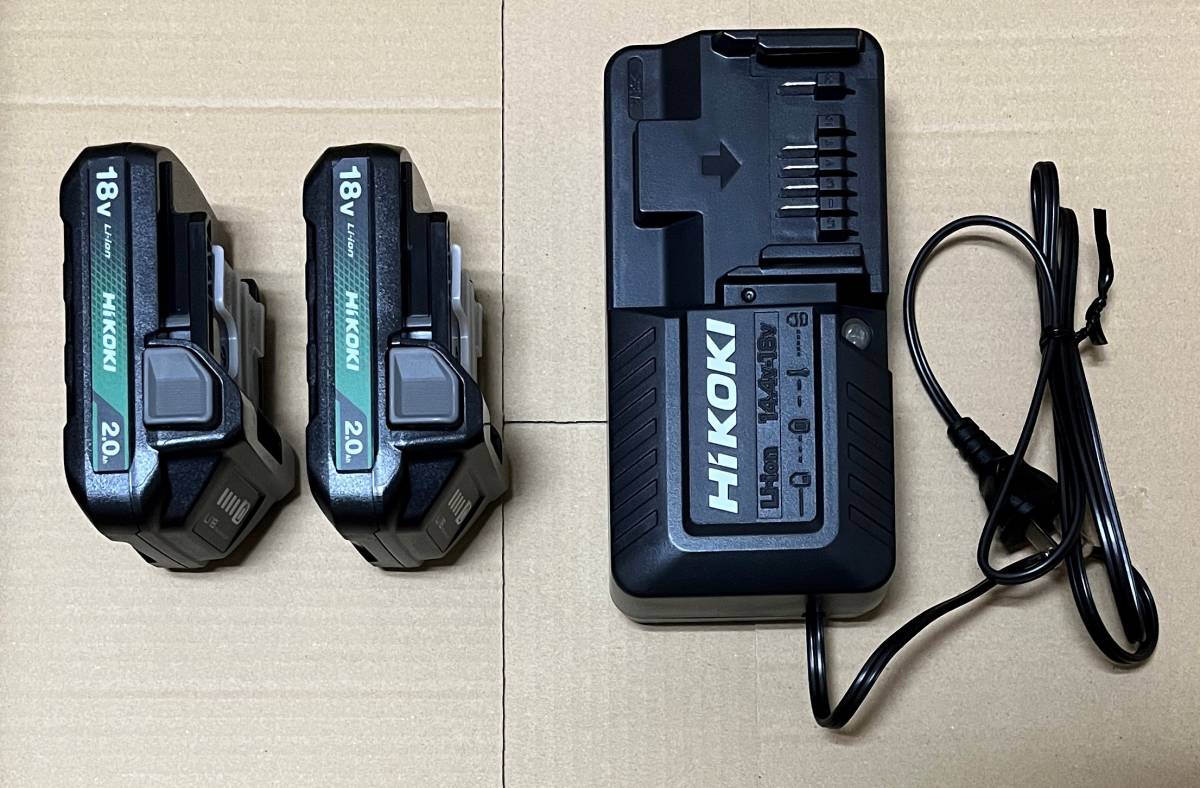 新品未使用 HiKOKI(ハイコーキ) 純正バッテリー BSL1820M 2個 充電器