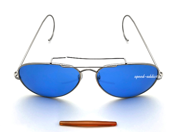 U.S. AIR FORCE PILOT TEARDROP SUNGLASS BLUE/パイロットサングラス縄手ケーブルテンプルワイヤーツーブリッジ軍用軍物rothcoトップガン_画像8