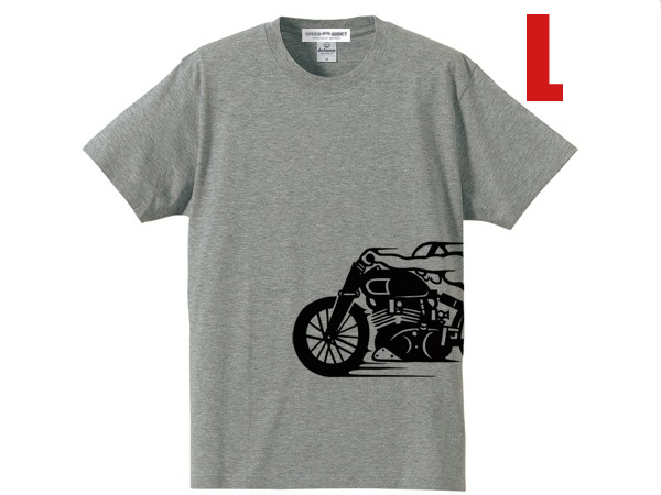 スピードアディクト サイドプリント T-shirt GRAY L/霜降りグレー世界最速のインディアンバートマンローvincent black shadowhrdアメカジ_画像1