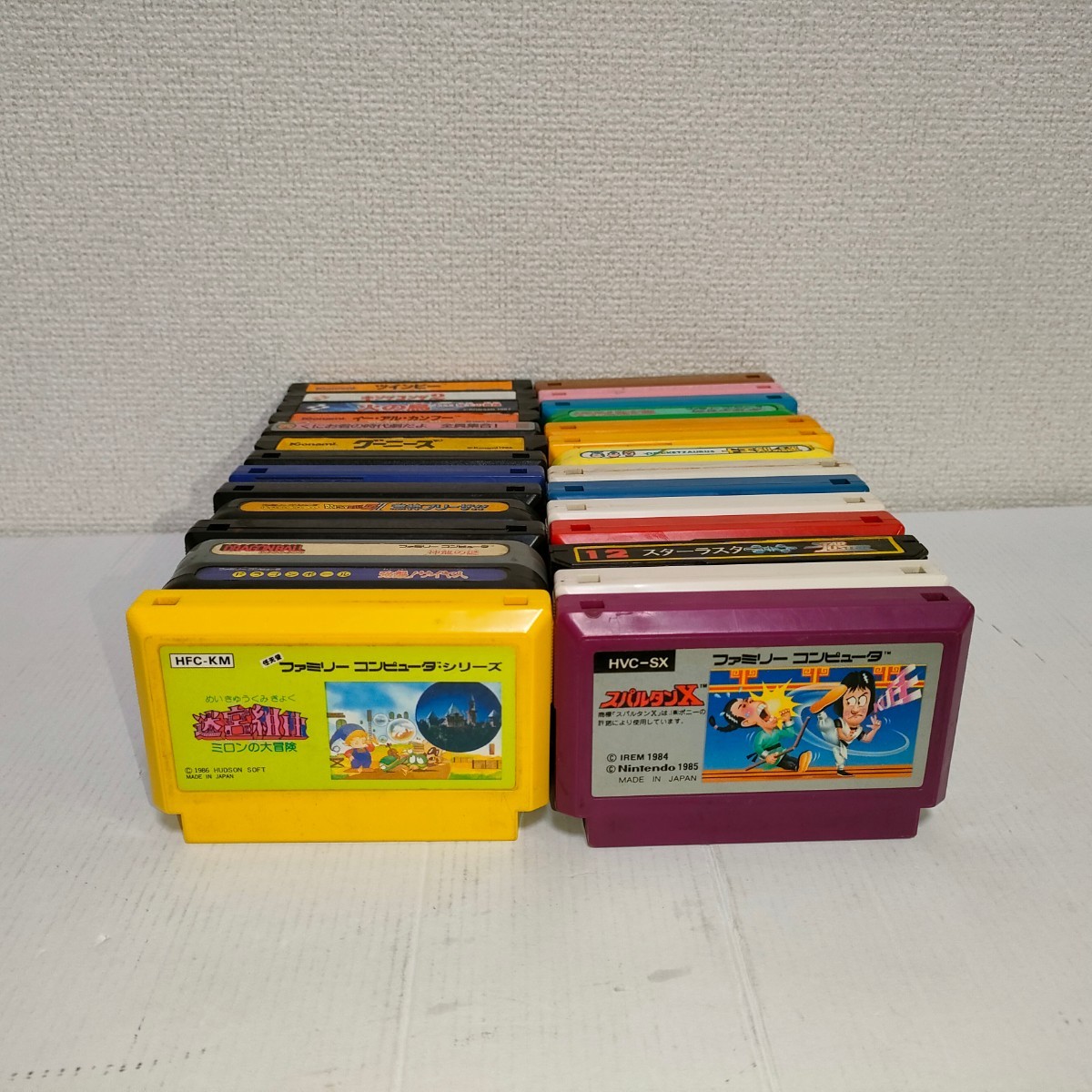 28本セット 送料無料 ファミコン カセット まとめ ジャンク　大量　ドラゴンボール　魔界村　ミッキーマウス　マリオ　コナミ