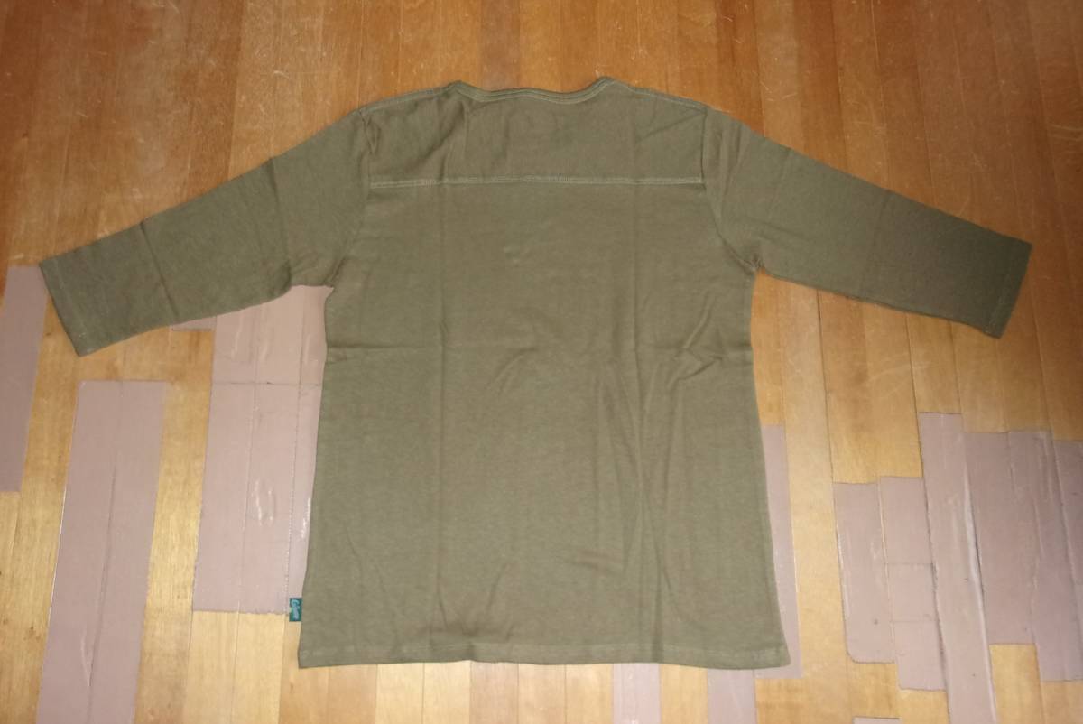 * free shipping * GOHEMP/go-hempBASIC FOOTBALL TEE T-shirt L size * new goods unused * color olive green 