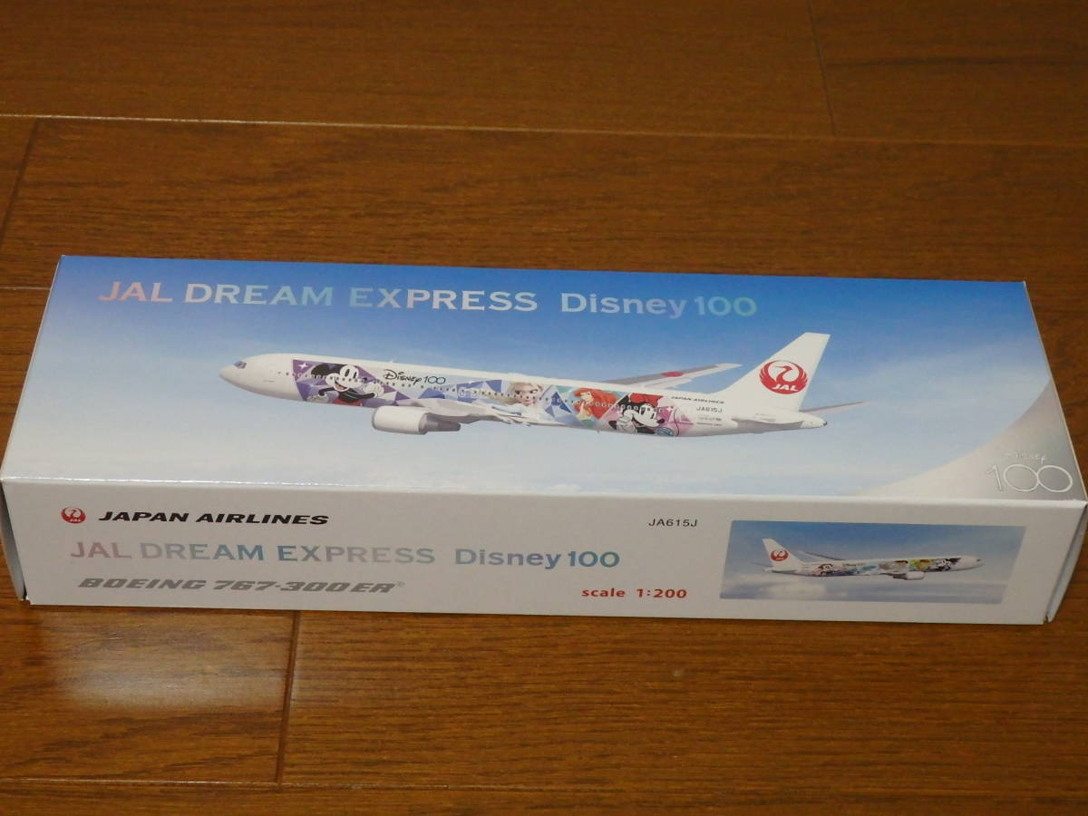  prompt decision! new goods limitation Japan Air Lines JAL DREAM EXPRESS Disney100 1/200 BOEING 767-300ER Disney 100 anniversary snap in model model plain 