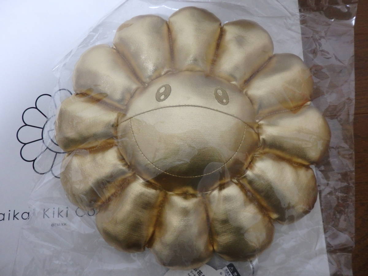 即決♪新品♪村上隆 フラワー お花 カイカイキキ ゴールド クッション