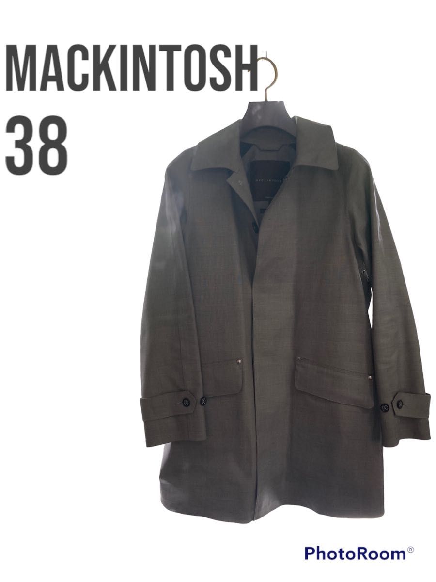 マッキントッシュMACKINTMSH メンズゴム引きコート ライトグレー