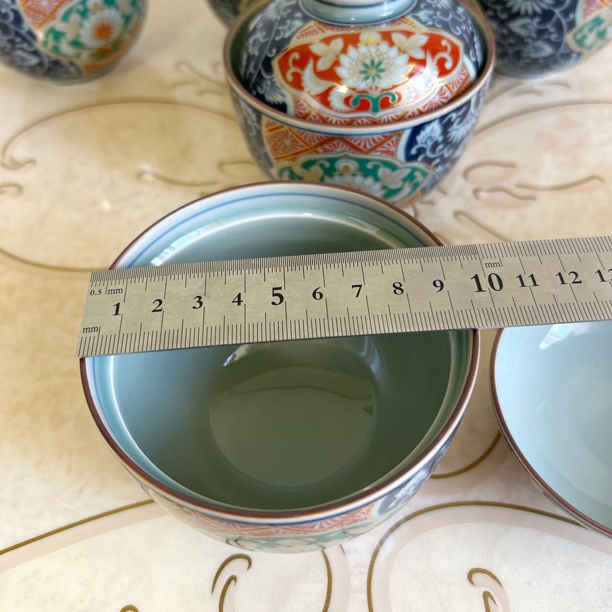 有田焼 源京窯 蓋付き碗揃 5客セット 茶碗蒸し器 小丼 金彩古 有田焼 源京窯 蓋付き碗揃 5客セット 茶碗蒸し器 小丼 金彩古