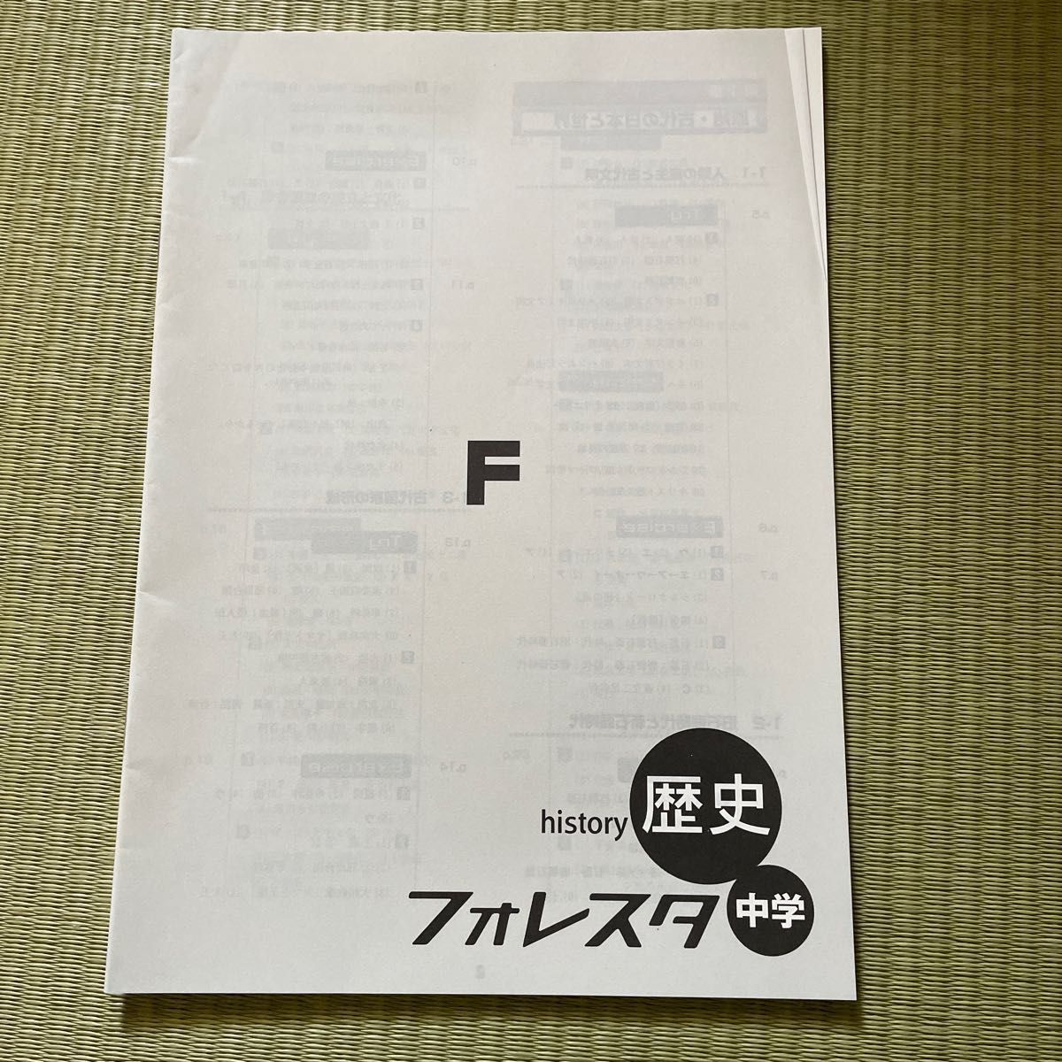 フォレスタ　中学歴史　地理　2冊セット