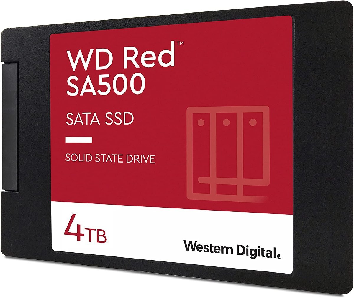 (中古品)Western Digital ウエスタンデジタル 内蔵SSD 4TB WD Red SA500 NAS向け 高_画像1