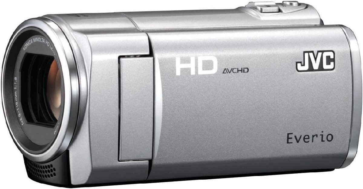 (中古品)JVC Kenwood JVC 8GB Full HD Memory Movie Precious Silver GZ-HM450-S_画像1