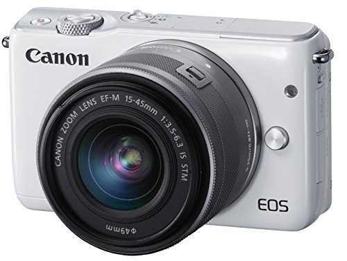 (中古品)Canon ミラーレス一眼カメラ EOS M10 レンズキット(ホワイト) EF-M15-45mm