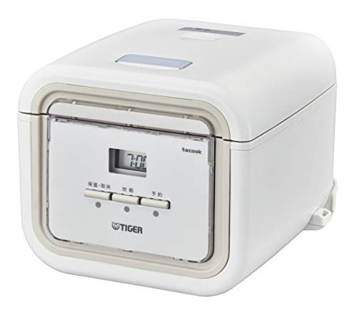 大人気新品 炊飯器 (中古品)タイガー 3合 ナチュラルホワイト レシピ付