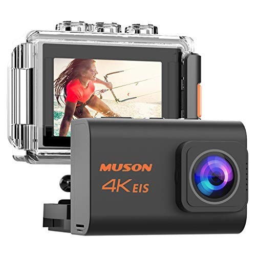 (中古品)【新型】MUSON(ムソン) アクションカメラ 4K高画質 2000万画素 手振れ補正