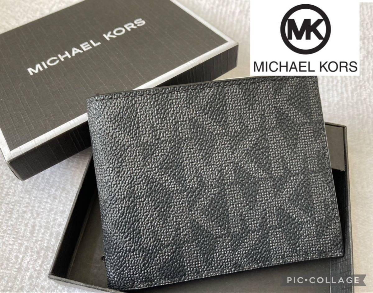 【送料無料】新品◆マイケルコース MICHAEL KORS◆メンズ 二つ折り財布 箱入り