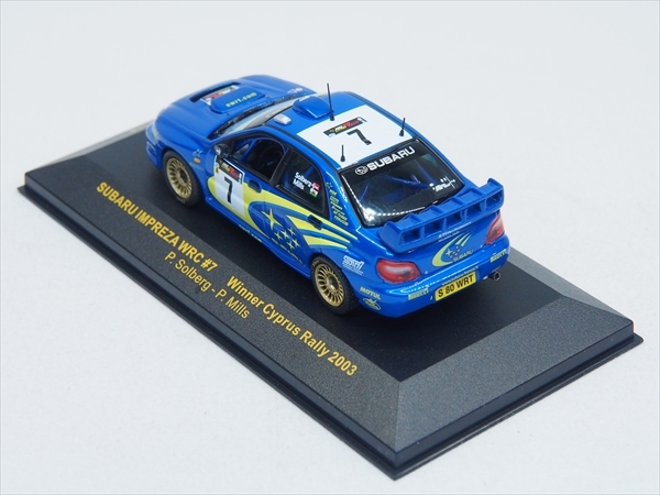 [ラスト1個] 新品★絶版品 スバル インプレッサ WRC 2003(No.7/2003WRCキプロス)優勝車 ペター・ソルベルグ [RAM118]_画像2