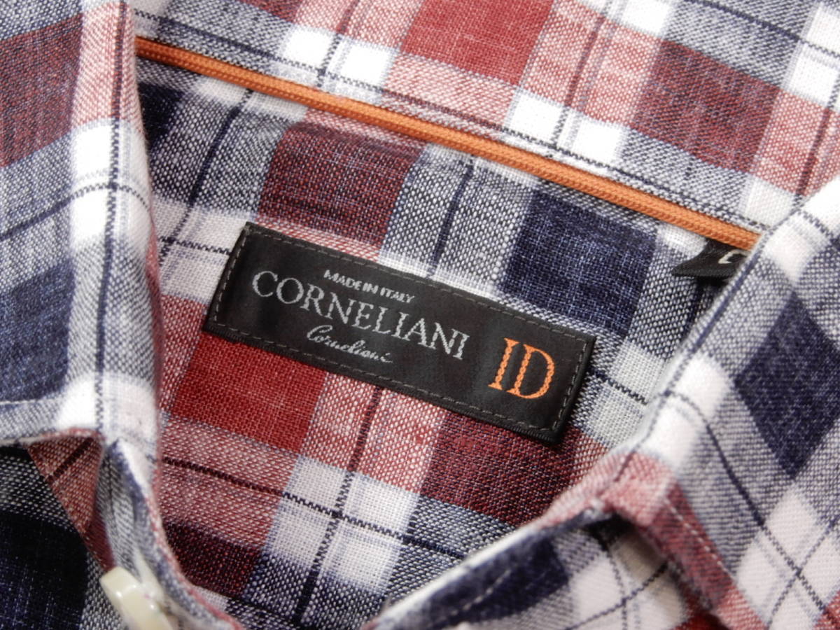 CORNELIANI ID コルネリアーニ イタリア製 上質 リネン シャツ 15 1/2 39_画像5