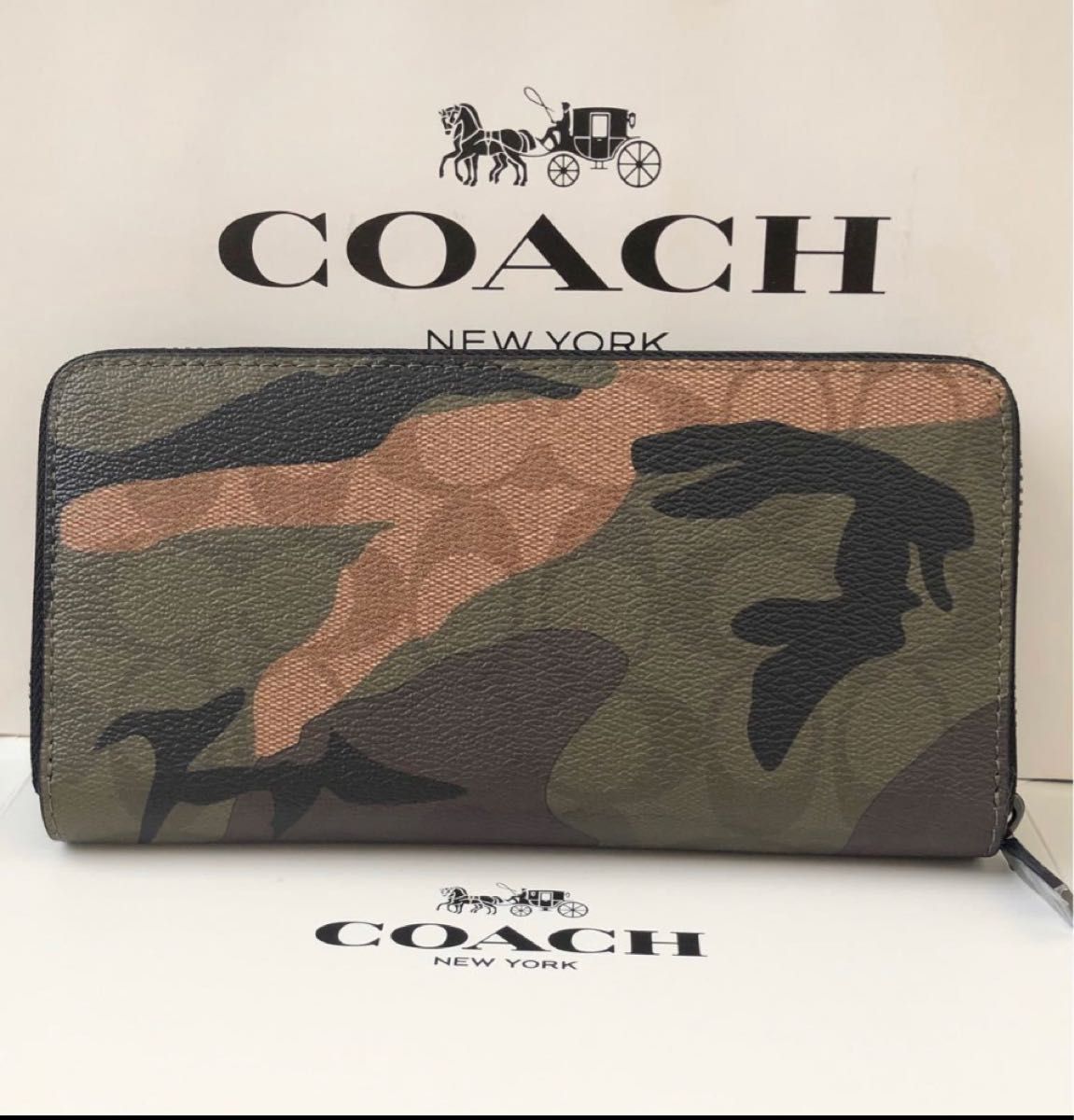 【2022 新作】 COACH長財布F87189迷彩柄　新品未使用品