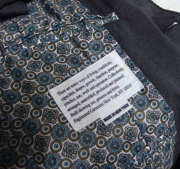 Engineered Garments engineered garments Andover Jacket Tropical Wool and - балка жакет S пепел тропический шерсть 