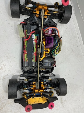 タミヤ 1/10 電動RC TA05 シャーシ 車高調 アルミパーツ多数 カスタム