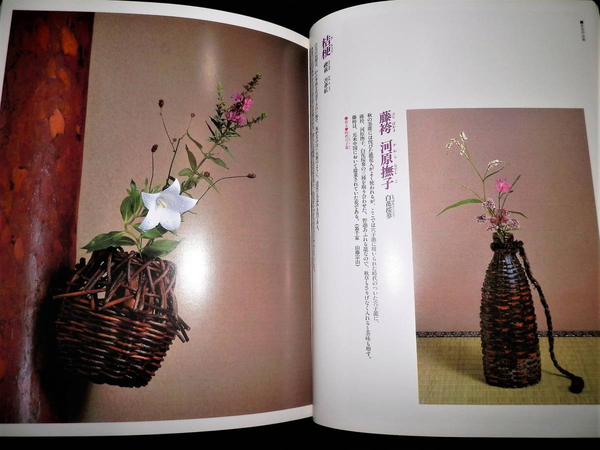 書籍/茶花暦/秋の七草/茶道各流家元.宗匠-茶花作品-江戸千家 書籍/茶花暦/秋の七草/茶道各流家元.宗匠-茶花作品-江戸千家
