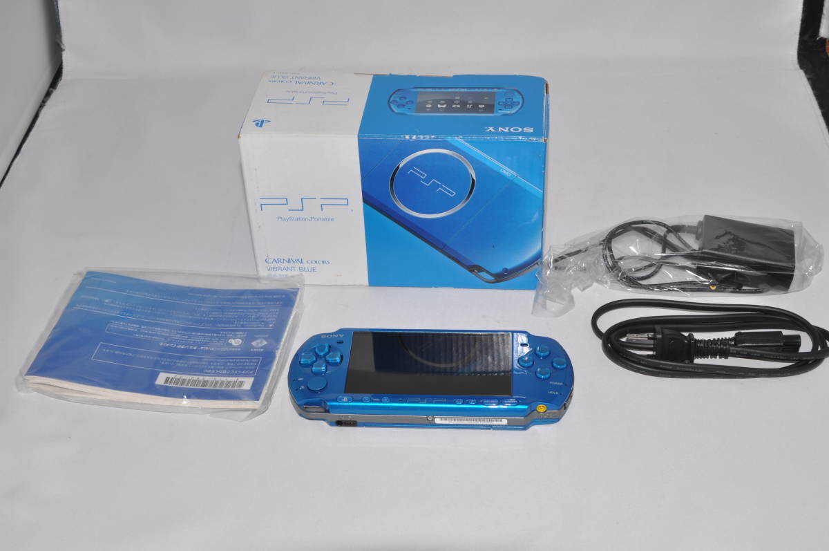 ほぼ未使用品 PSP 3000 本体 ホワイトブルー 白青 動作良好 すぐ遊べる