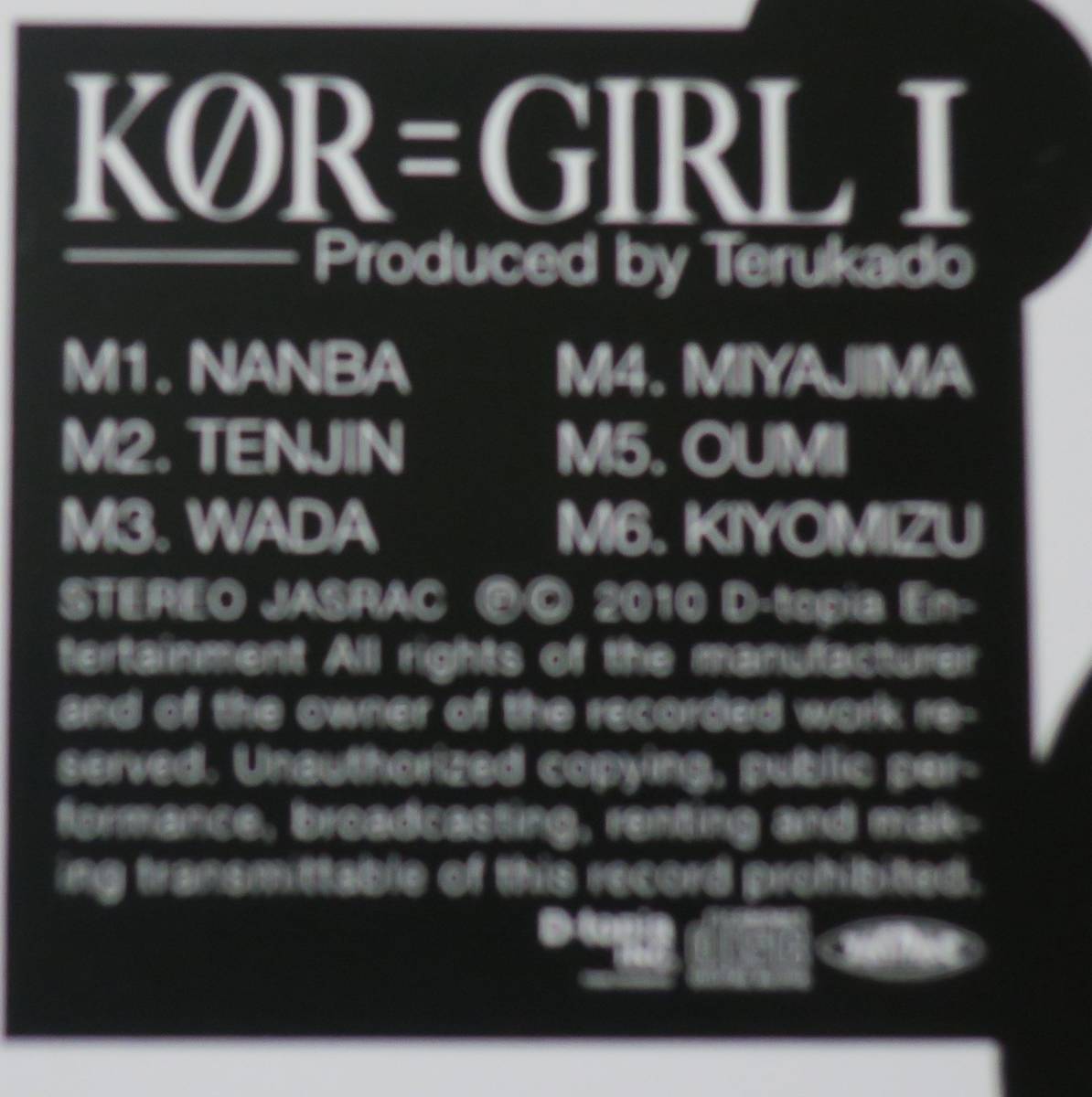 KOR=GIRL1Terukado/NANBA/TENJIN/WADA/MIYAJIMA/OUMI/KIYOMIZU/TO-WEST[ search ]KOUJI IKUMA/SHIRO TSUKAMOTO Fukuda ..TAKANORI FUKUTA/KORG/I