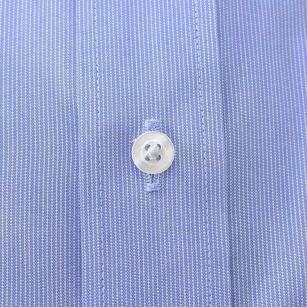 新品 パーソンズ 形態安定 ストライプ 半袖 ボタンダウン ドレスシャツ 39(M) 青 白 【I59567】 春夏 メンズ PERSON'S PREP ビジネスの画像6