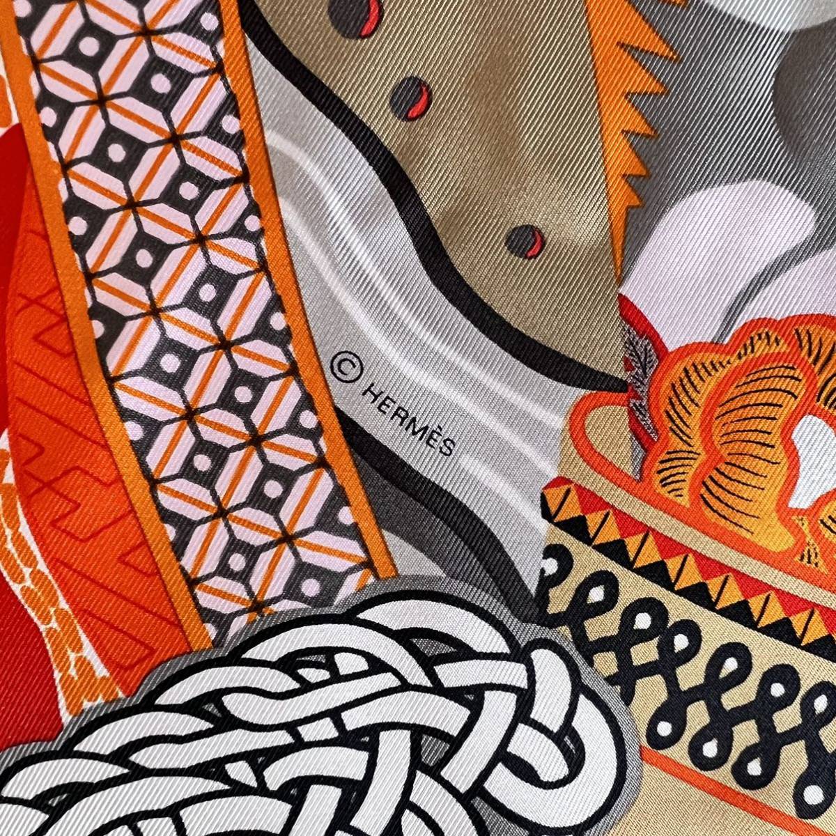 Hermes Silk Twill Scarf “Duo Cosmique” by Kohei Kyomori. – Hermes