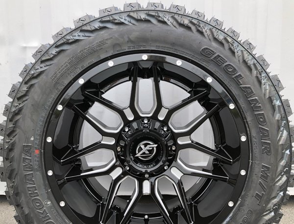 20x10J シルバラード デナリ XF OFFROAD XF222 20インチマッドタイヤホイール YOKOHAMA GEOLANDAR MT G003 275/55R20 295/55R20 33インチ_画像3