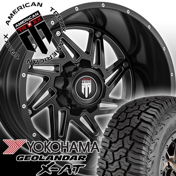 20x12J ユーコン シルバラード AMERICAN TRUXX AT165 20インチマッドタイヤホイール YOKOHAMA GEOLANDAR X-AT 285/55R20 33x12.50R20_画像1