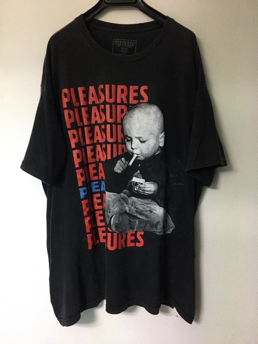 Pleasures NO SMOKING TEE XL 黒 Tシャツ 連ロゴ グラフィック 赤ちゃん