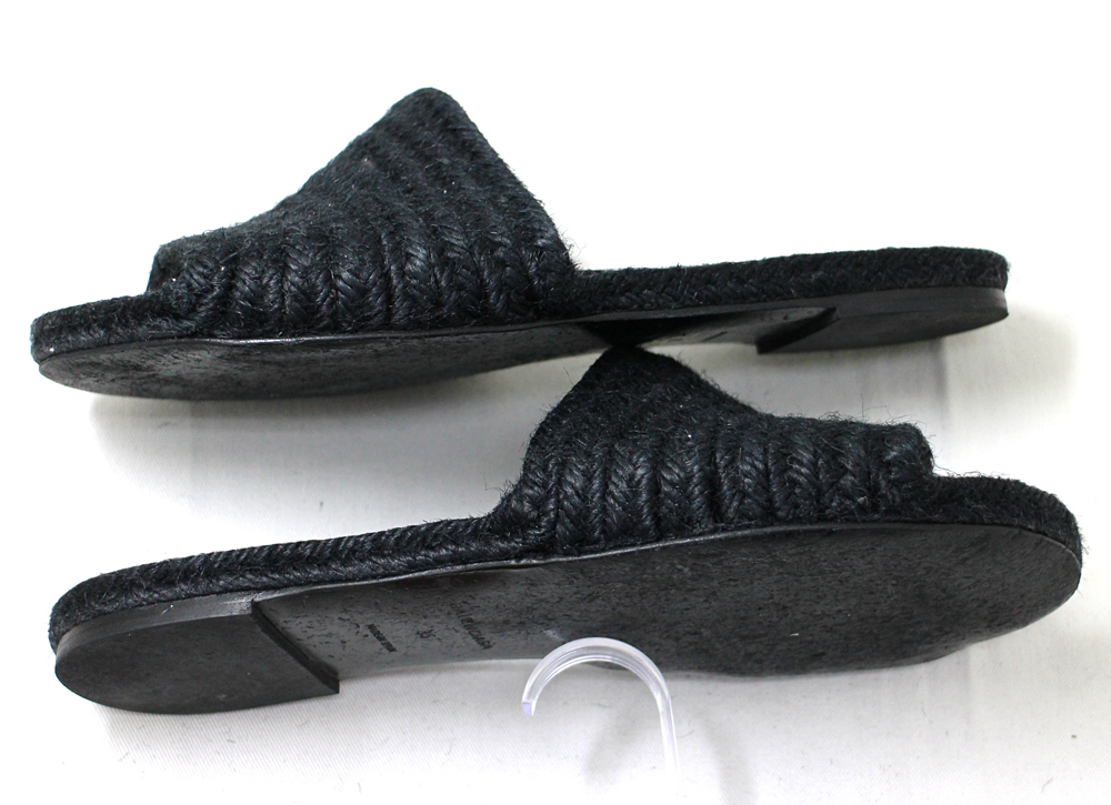 【BALENCIAGA】バレンシアガ　サンダル　麻 ブラック 黒 レディース　靴　サイズ 35（23cm）　20230508