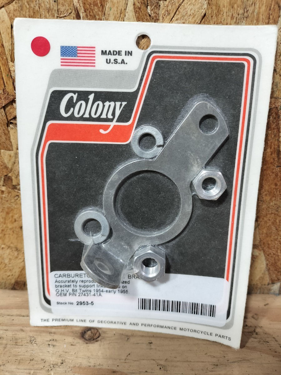 Colonykoro knee Lynn Cart carburetor support bracket Vintage panhead EL FL FLH original bo bar chopper 