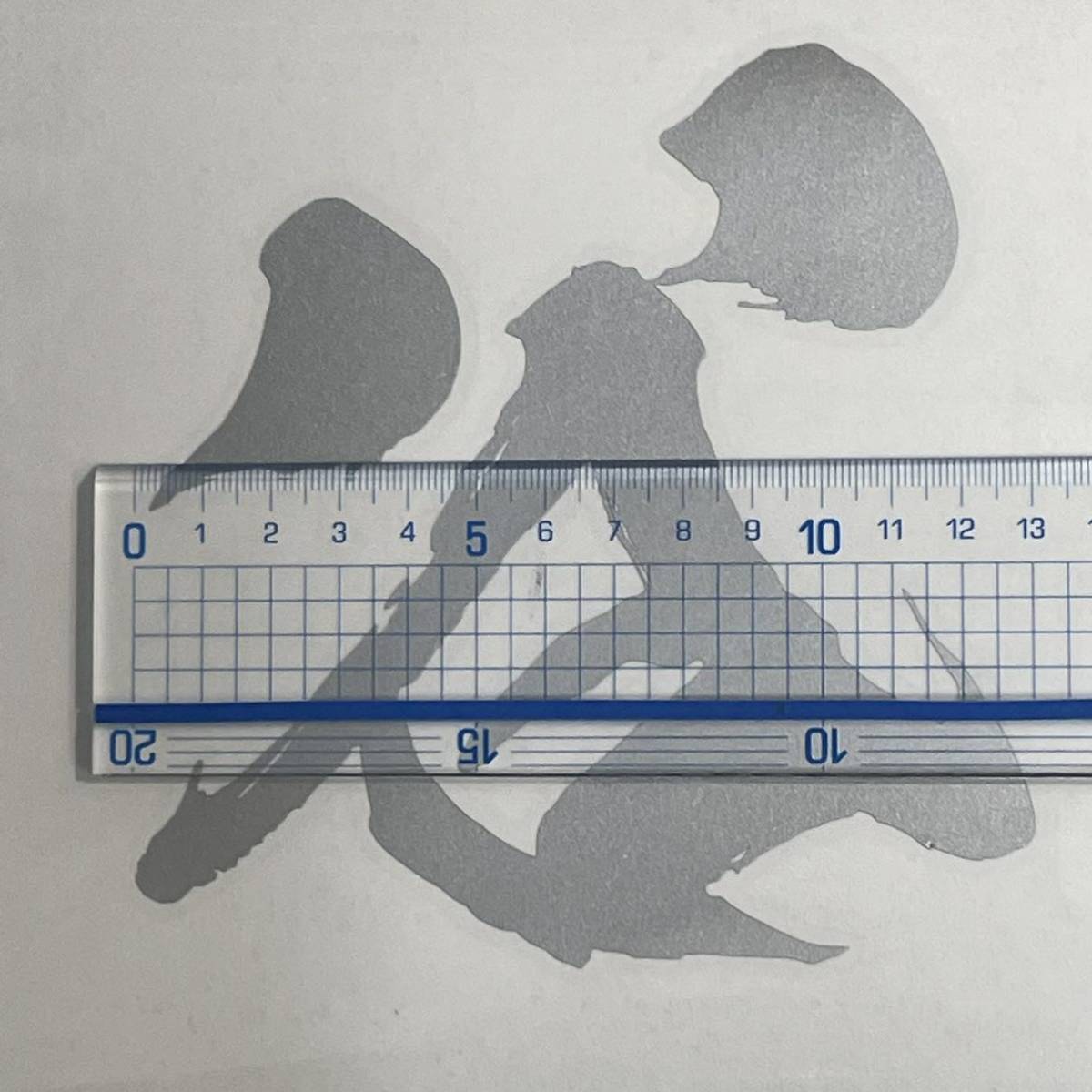 ステッカー　漢字　谷　メタリックシルバー_画像2