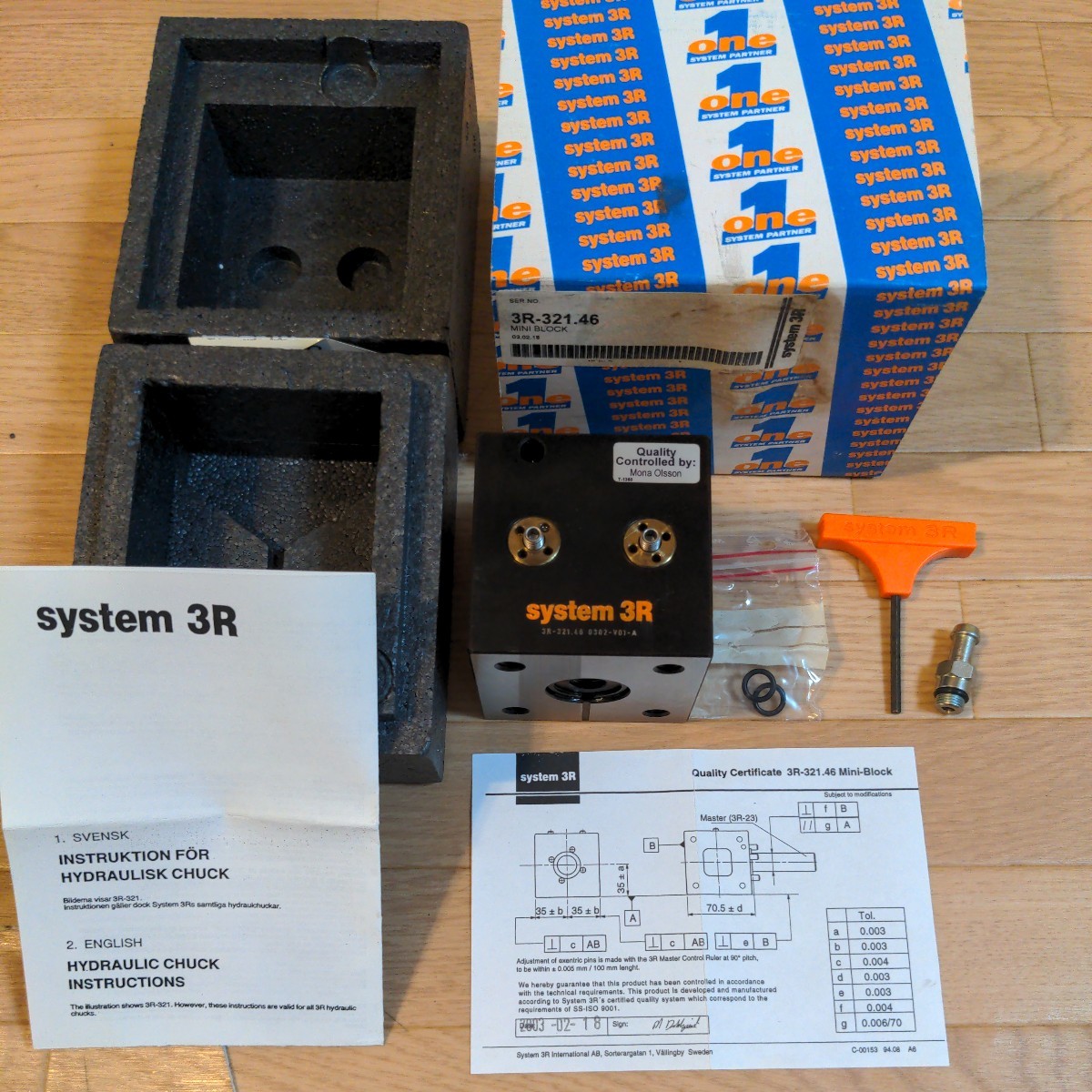 【お得国産】SYSTEM3R　電極ホルダー　放電加工機　精密バイス 旋盤、フライス盤