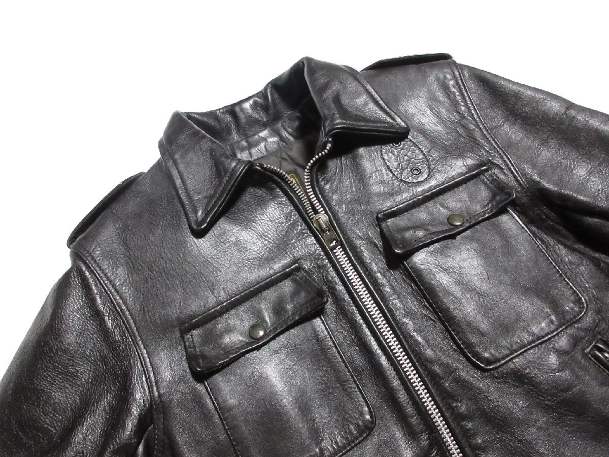 極美品 VANSON バンソン レザー ポリスマン ジャケット/シングル