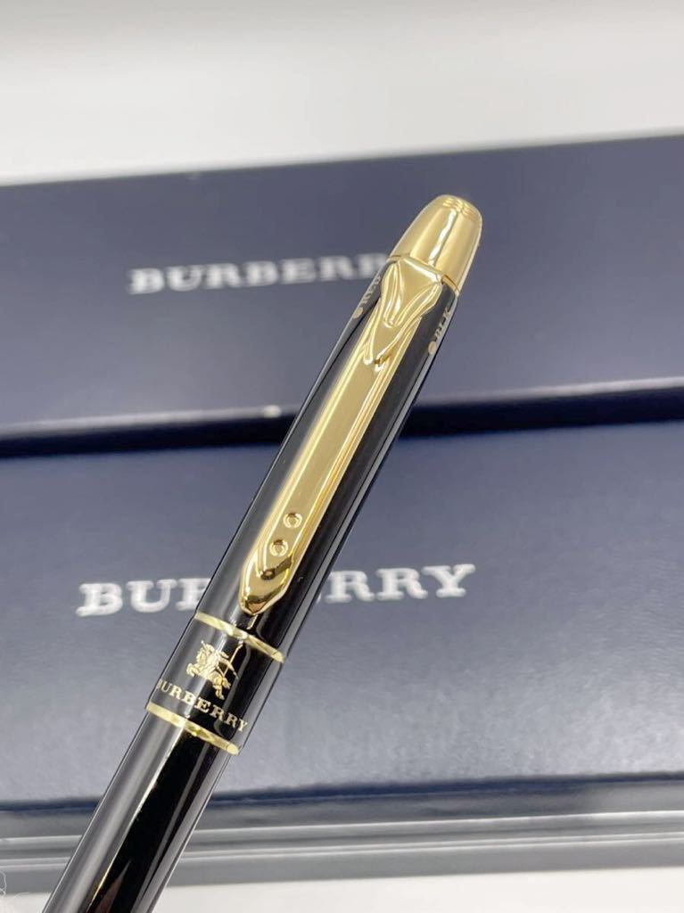 バーバリー 多機能ボールペン ツイスト式 ブラック×ゴールド 未使用品 BURBERRY 万年筆 シャーペン の画像5