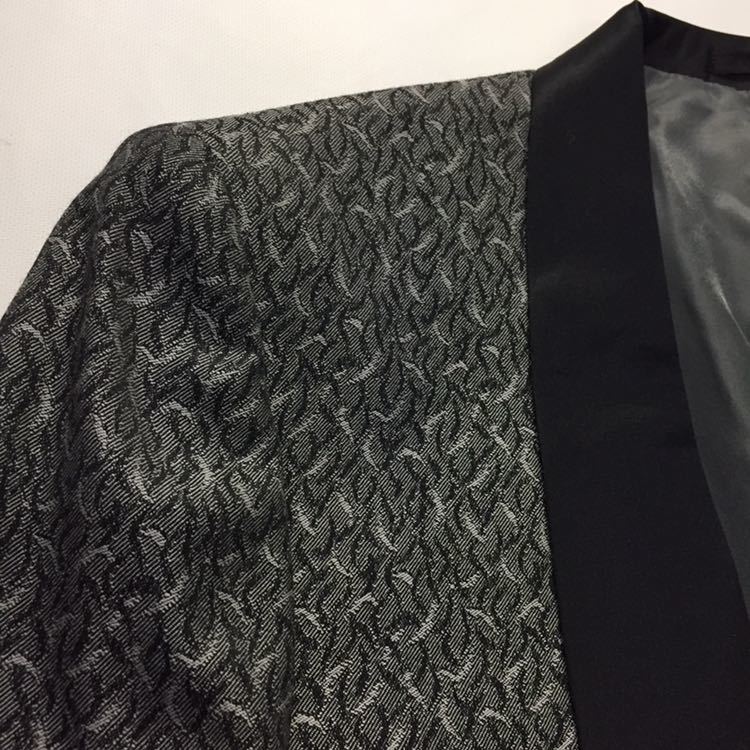  new goods super-discount tag attaching 73,000 jpy tuxedo jacket large size size M silver gray series dressing up weave pattern made in Japan wool 100% largish 