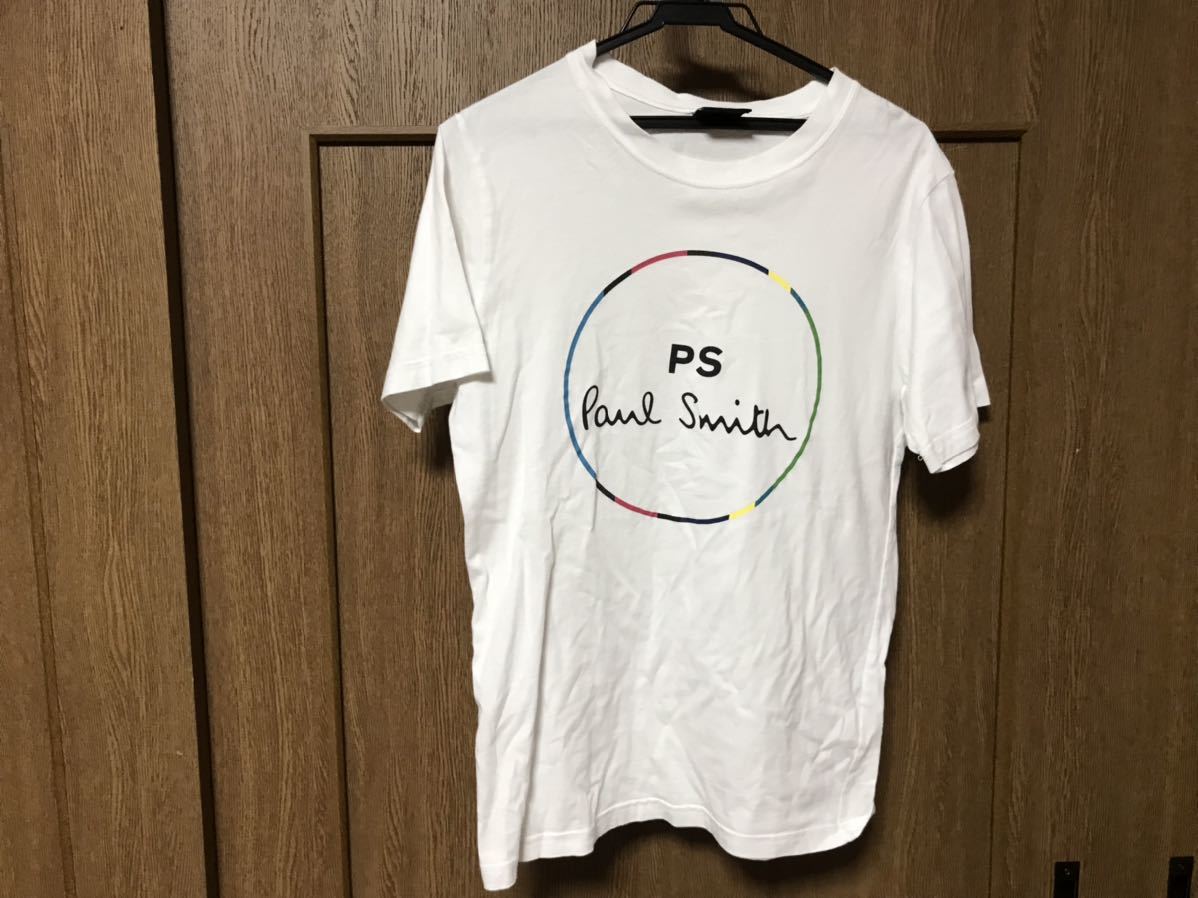  Paul Smith PAUL SMITH PS Logo принт футболка короткий рукав S "теплый" белый мужской 