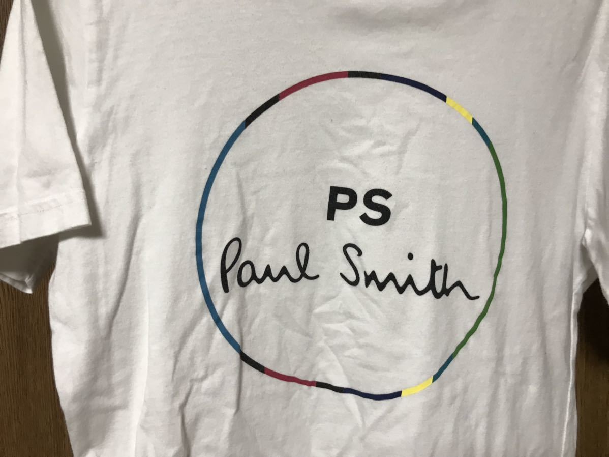  Paul Smith PAUL SMITH PS Logo принт футболка короткий рукав S "теплый" белый мужской 